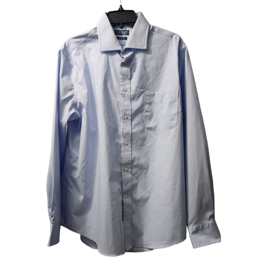 Lauren Ralph Lauren Stretch Fabric Dress‎ Shirt Regular Fit Light Blue